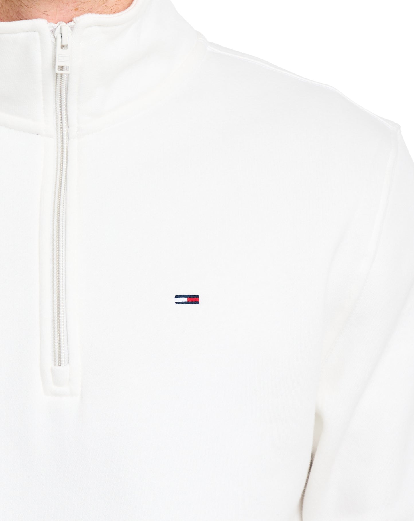 Tommy Jeans 1/4 Zip Neck Sweat Ecru