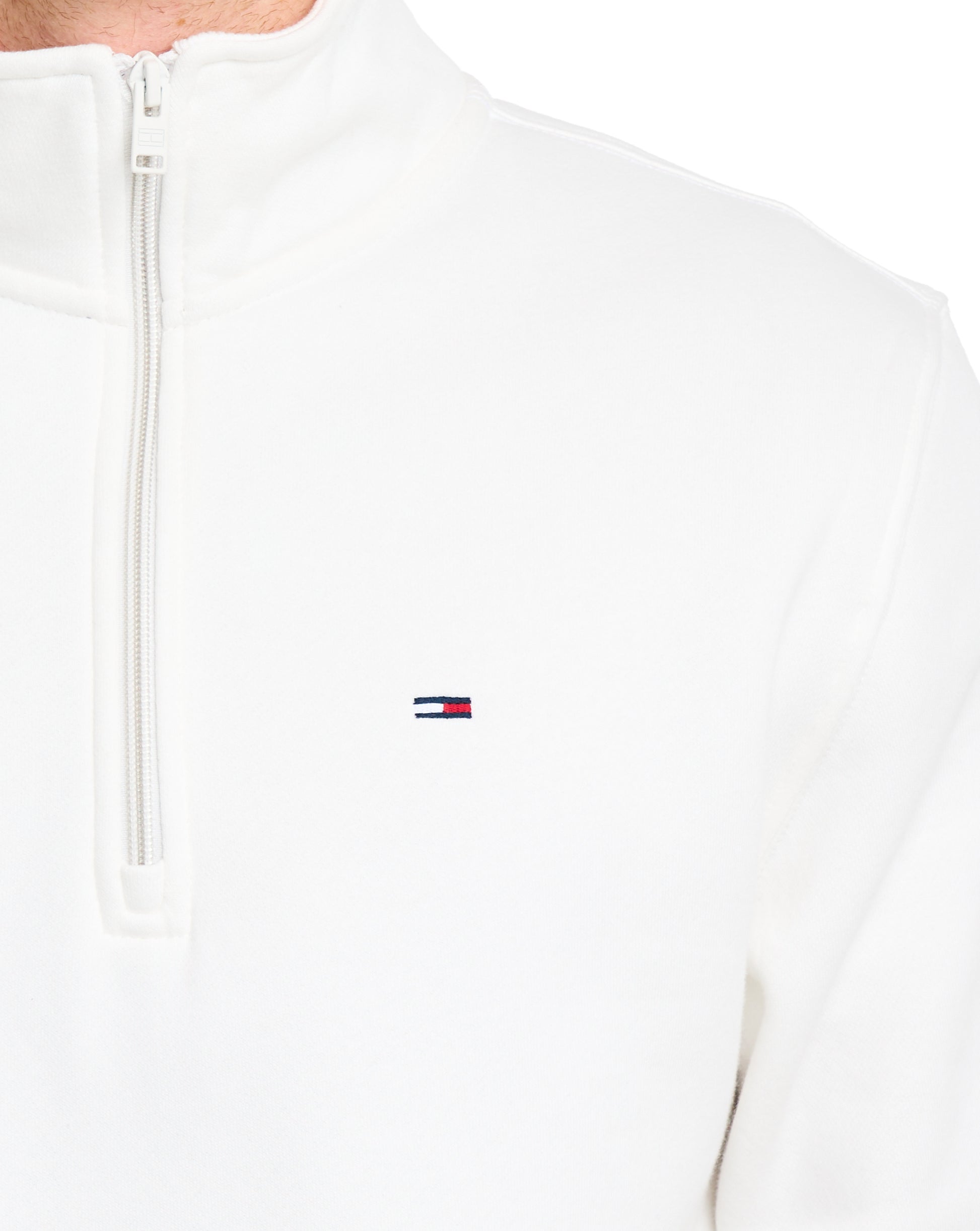 Tommy Jeans 1/4 Zip Neck Sweat Ecru