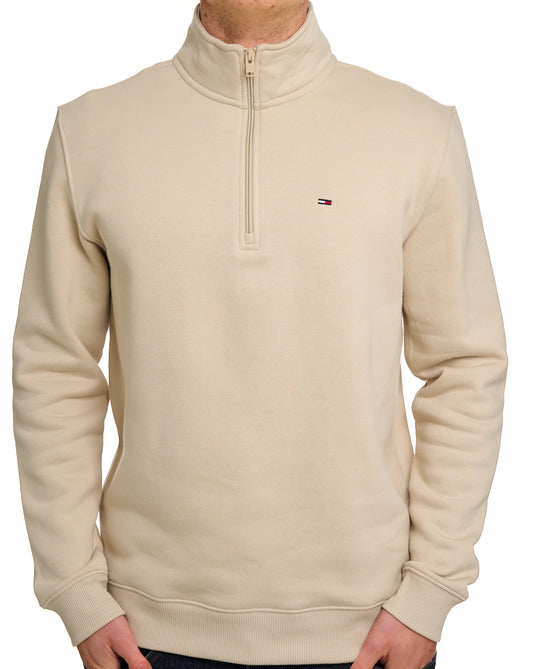 Tommy Jeans 1/4 Zip Neck Sweat Sand