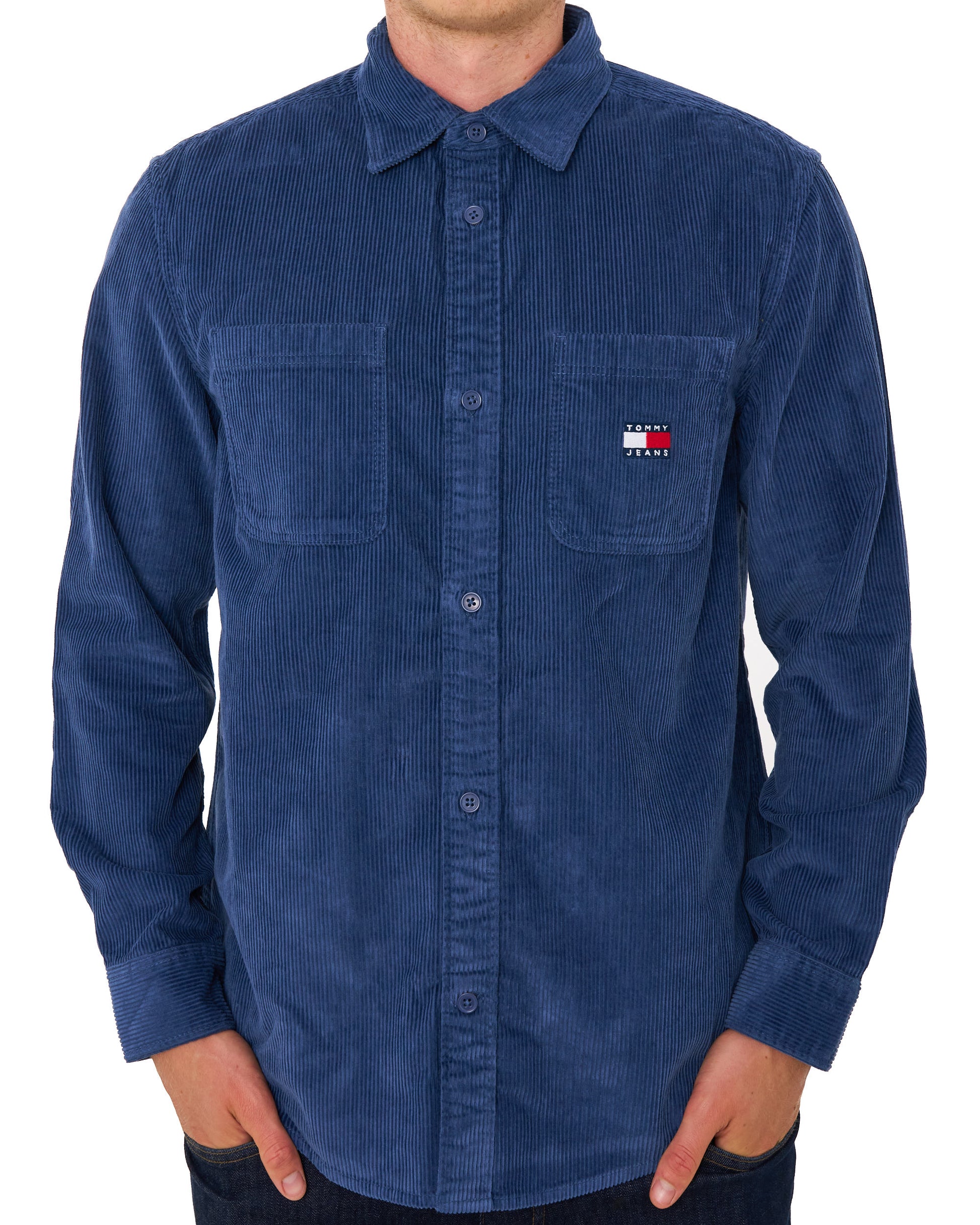 Tommy Jeans Corduroy Shirt Basic Navy