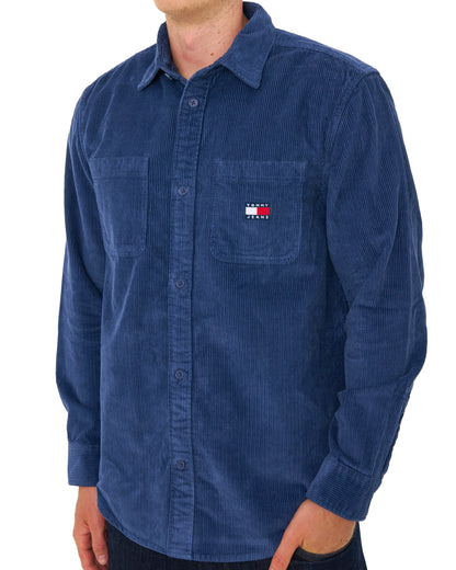 Tommy Jeans Corduroy Shirt Basic Navy