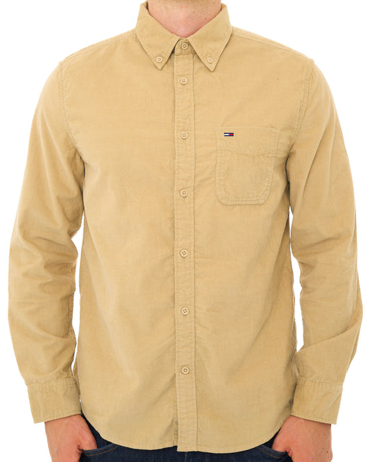 Tommy Jeans Tommy Jeans Fine Corduroy Shirt Sandy Beige