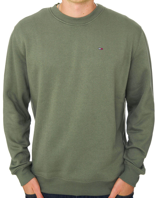 Tommy Jeans Tommy Jeans Flag Patch Crew Sweat Rocky Mountain Green