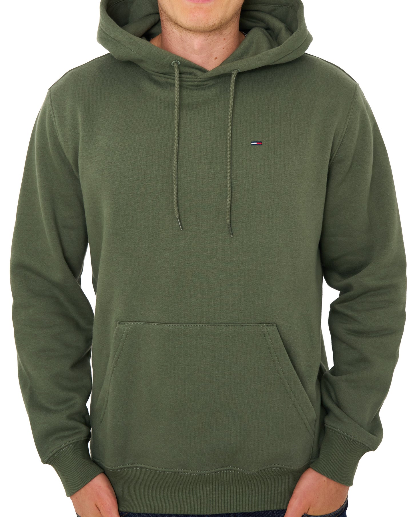Tommy Jeans Flag Patch Hoodie Rocky Mountain Green