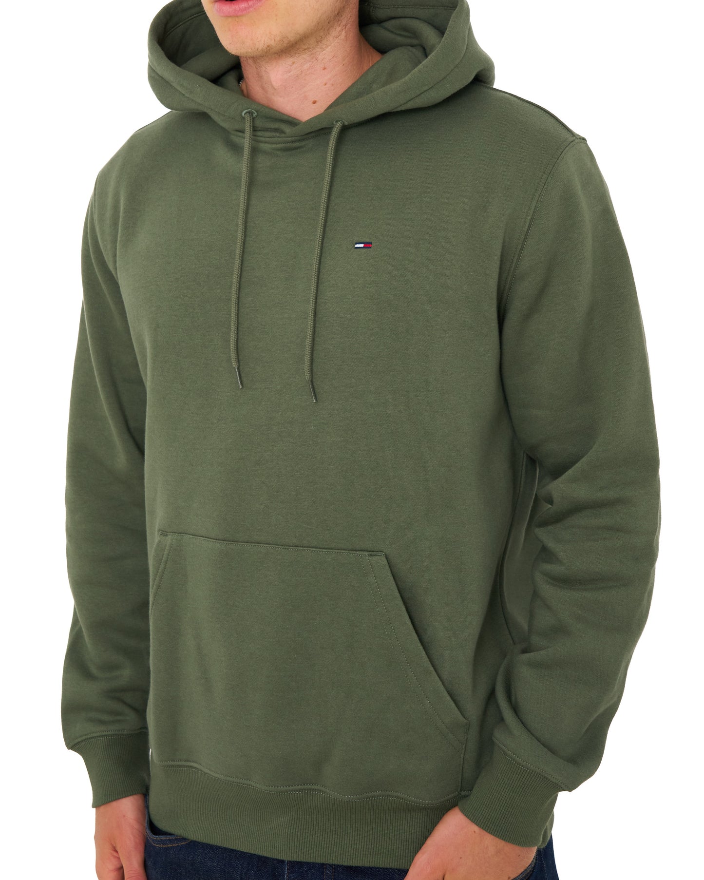 Tommy Jeans Flag Patch Hoodie Rocky Mountain Green