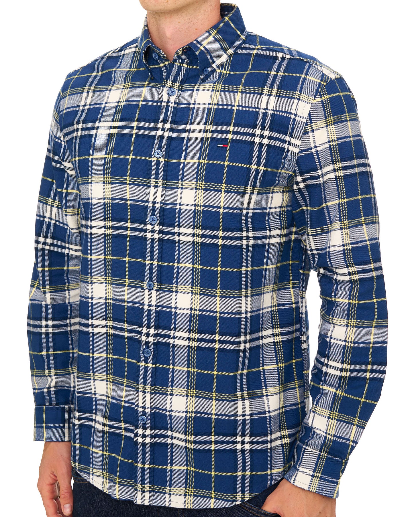 Tommy Jeans Flannel Check Shirt Basic Navy Check
