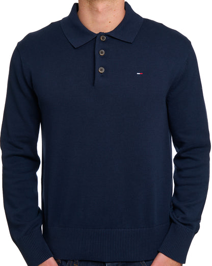 Tommy Jeans Knitted LS Polo Dark Navy