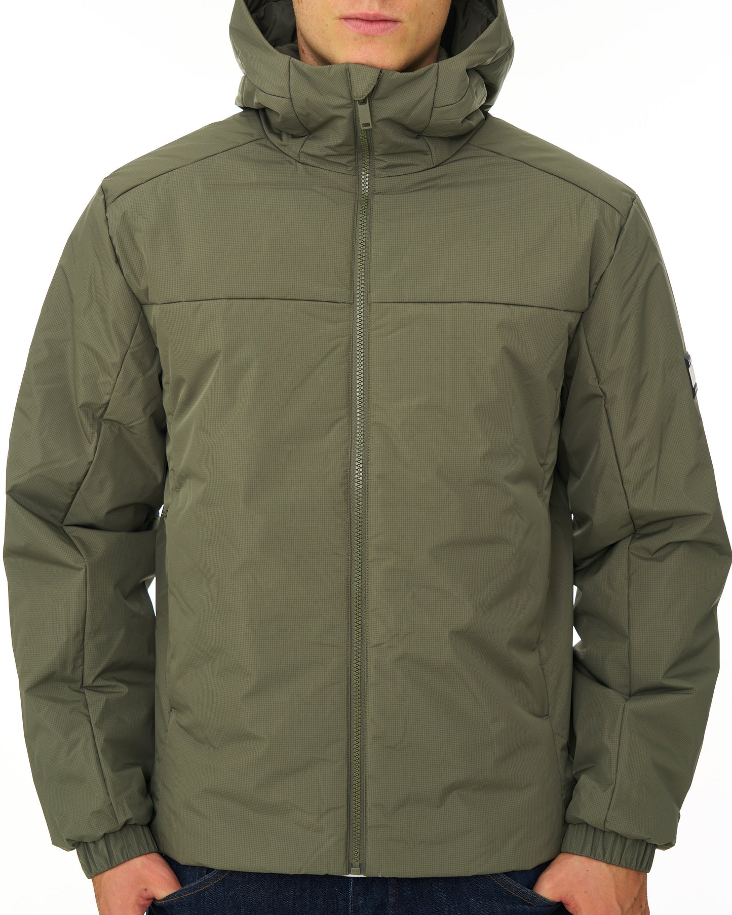 Tommy Jeans Logo Padded Jacket Rocky Mountain Green