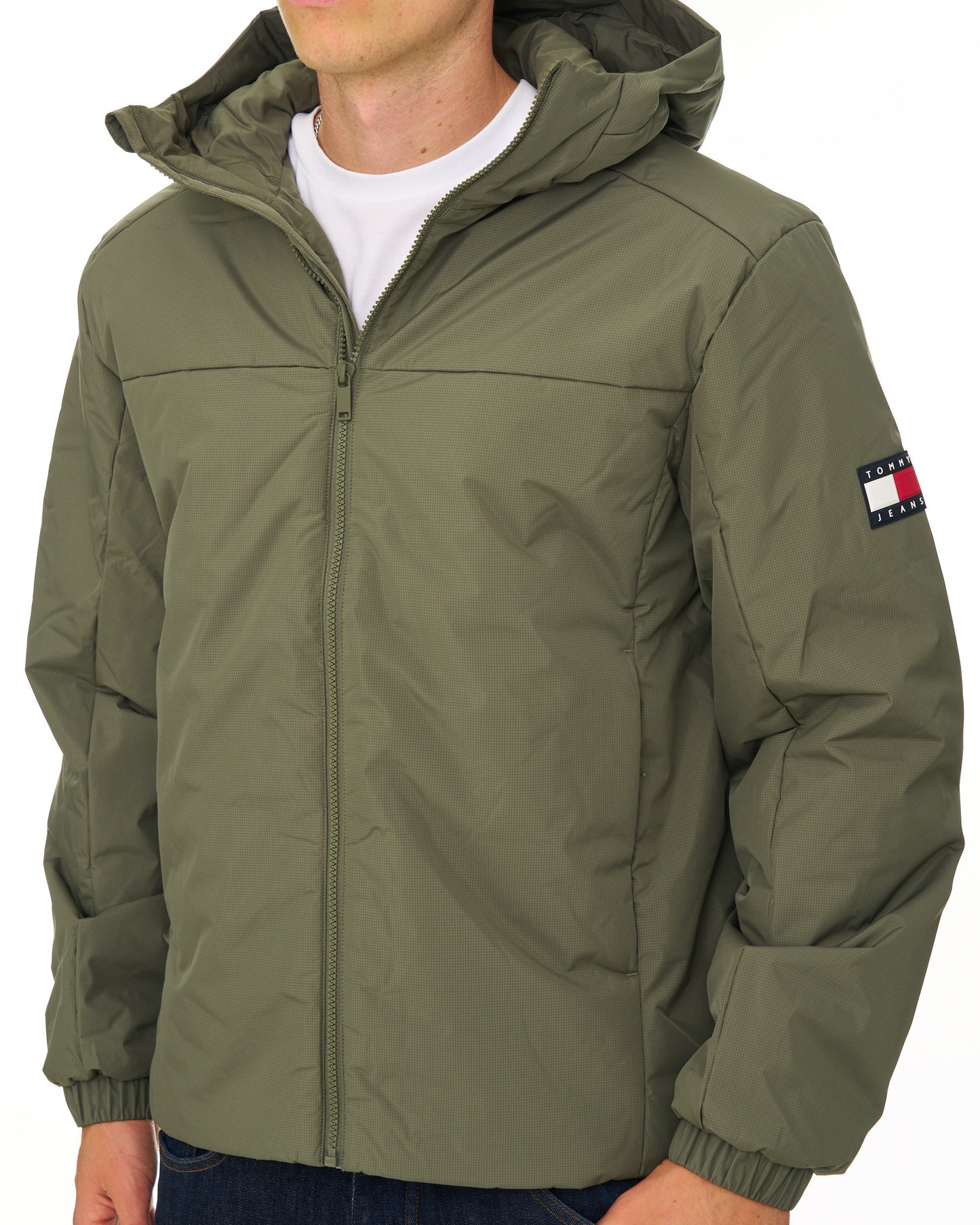 Tommy Jeans Logo Padded Jacket Rocky Mountain Green
