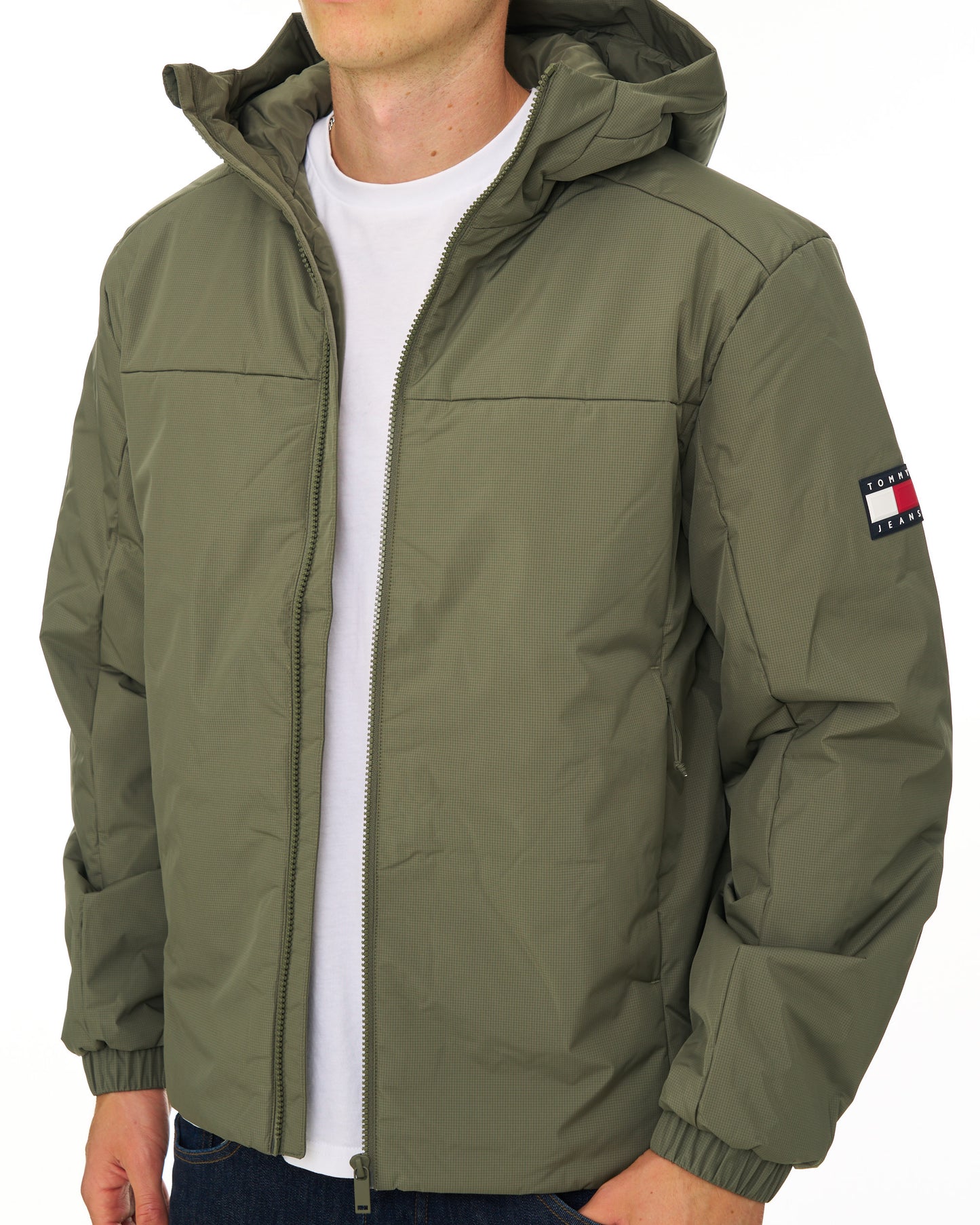 Tommy Jeans Logo Padded Jacket Rocky Mountain Green