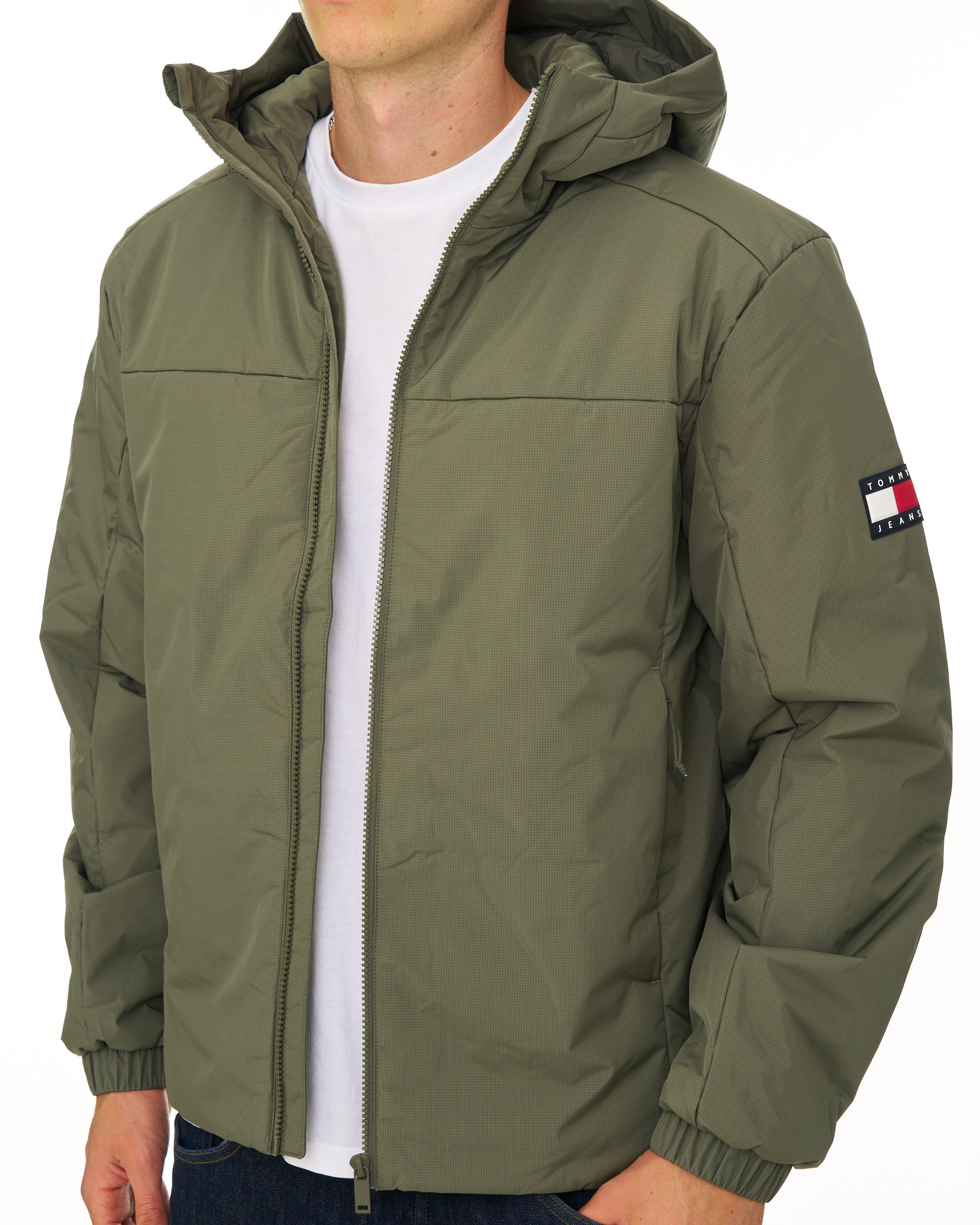 Tommy Jeans Logo Padded Jacket Rocky Mountain Green
