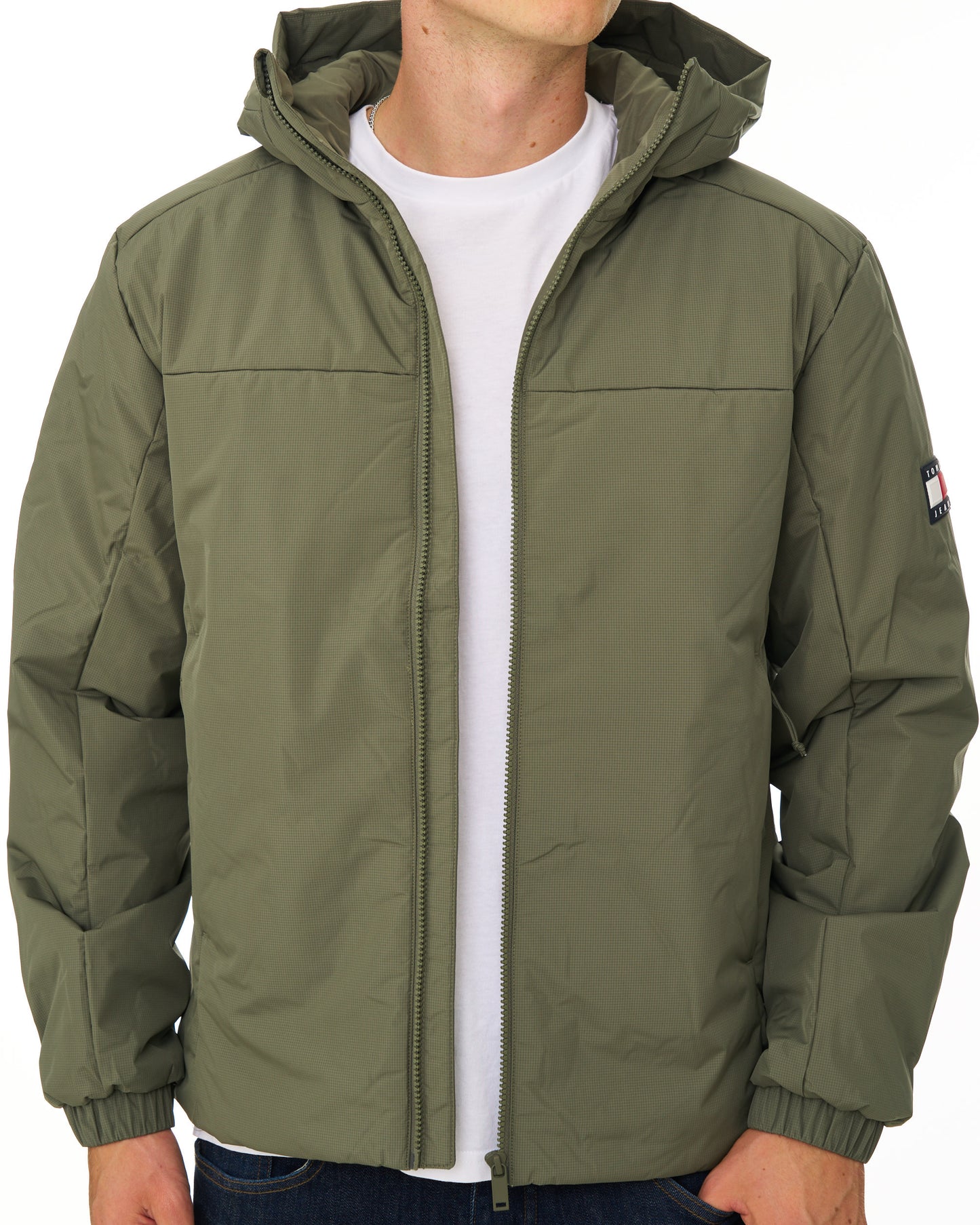 Tommy Jeans Logo Padded Jacket Rocky Mountain Green