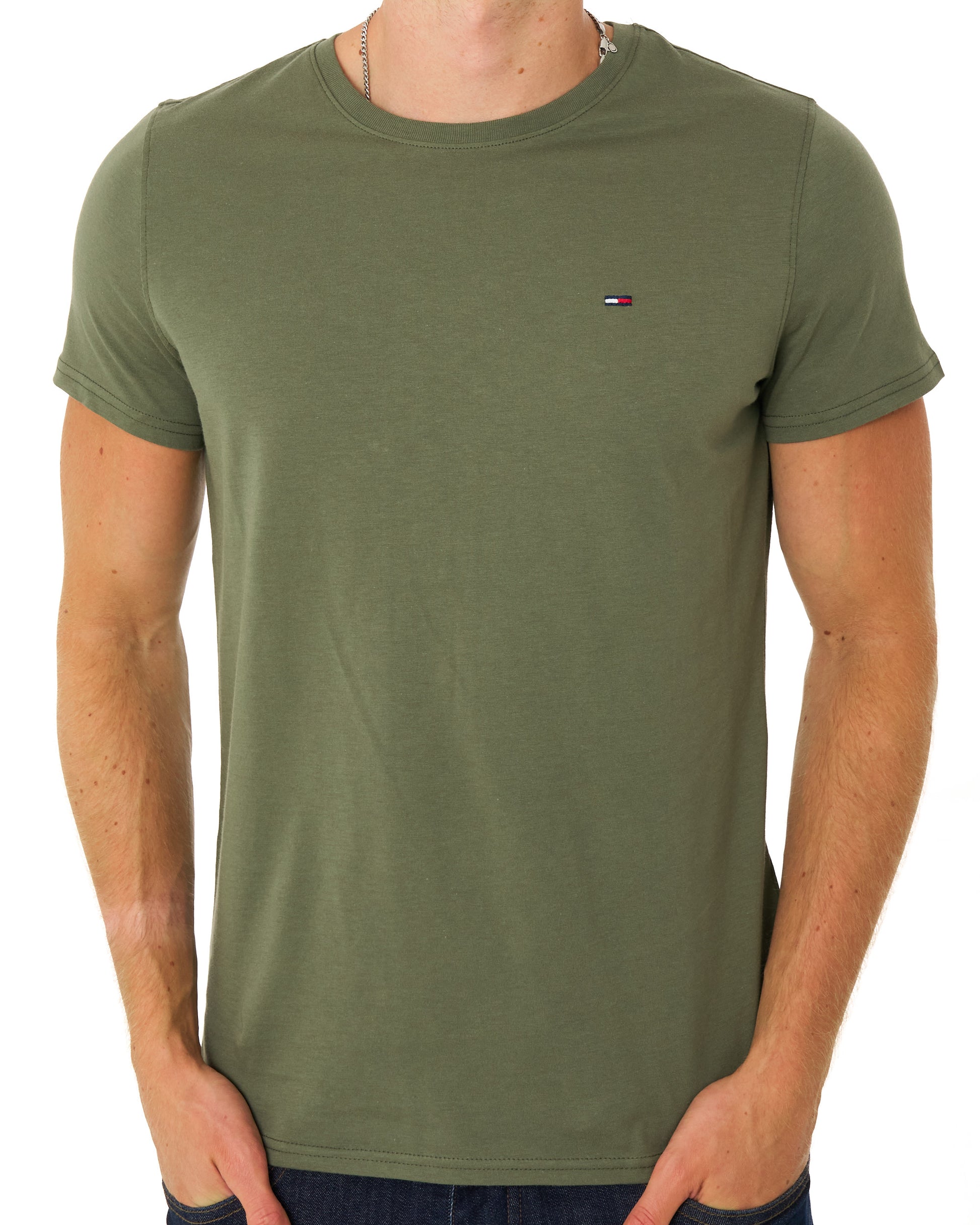 Tommy Jeans Slim Fit T Shirt Rocky Mountain Green