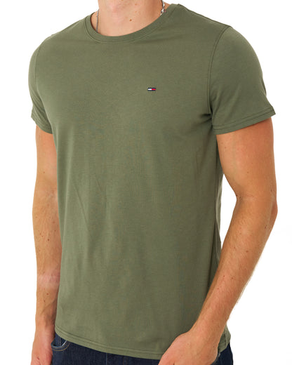 Tommy Jeans Slim Fit T Shirt Rocky Mountain Green