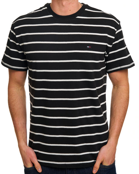 Tommy Jeans Striped T Shirt Black Stripe