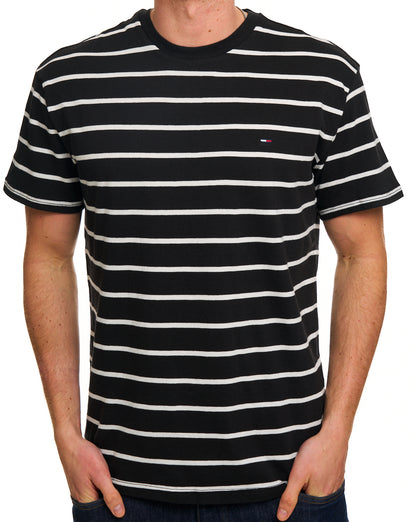 Tommy Jeans Striped T Shirt Black Stripe