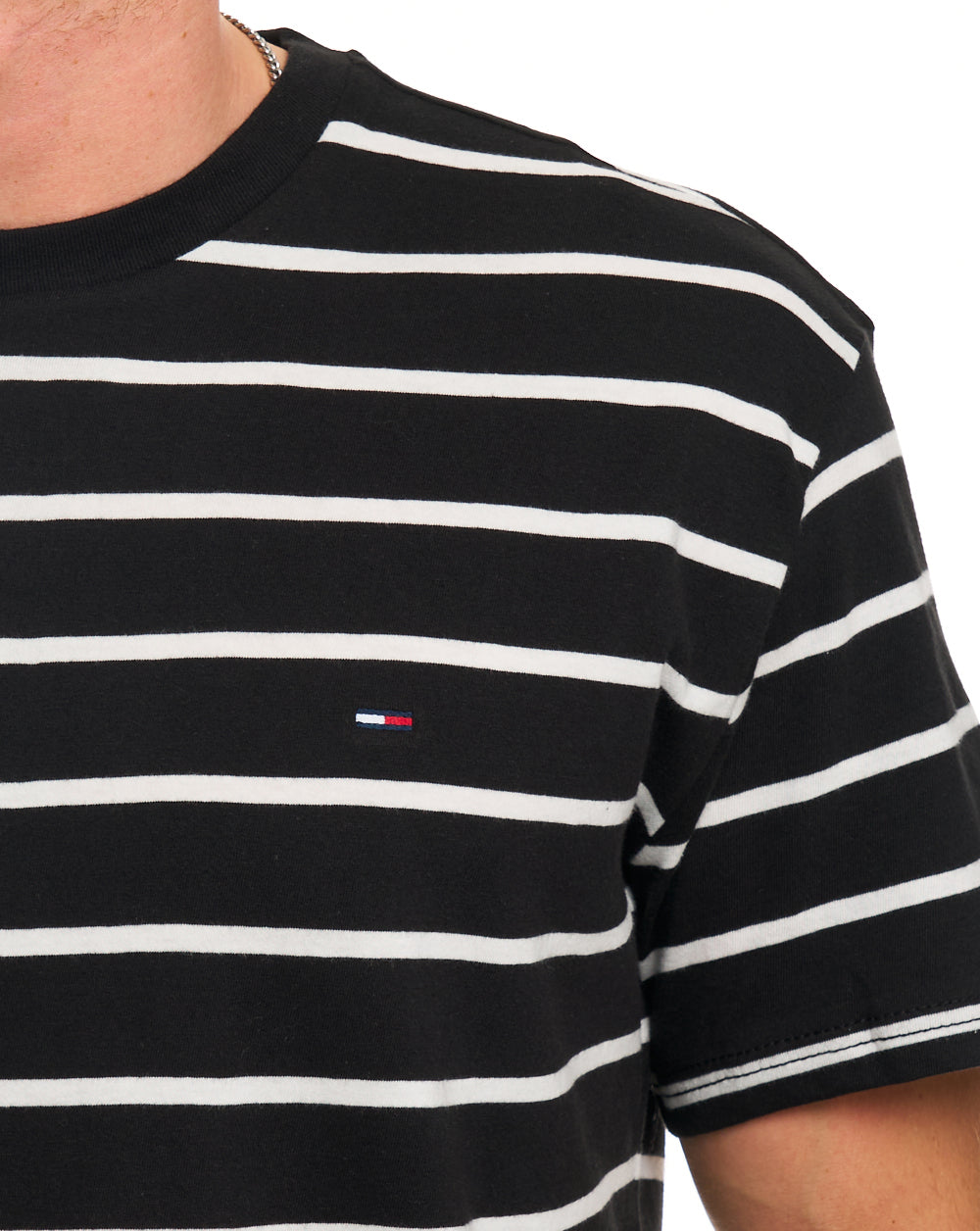Tommy Jeans Striped T Shirt Black Stripe