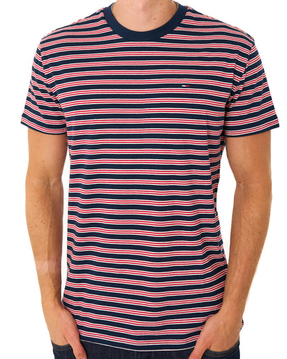 Tommy Jeans Striped T Shirt Scarlet Flare
