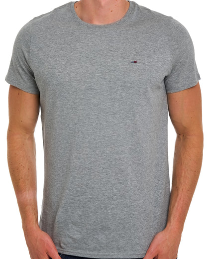 Tommy Jeans Crew Neck T Shirt Light Grey Heather
