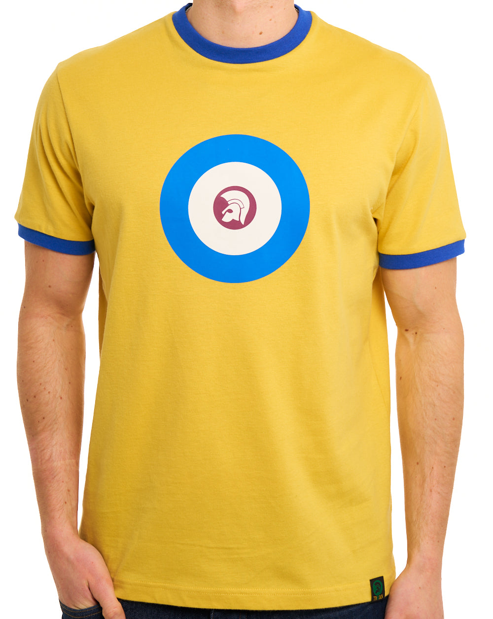 Trojan Target Ringer T-shirt Mustard
