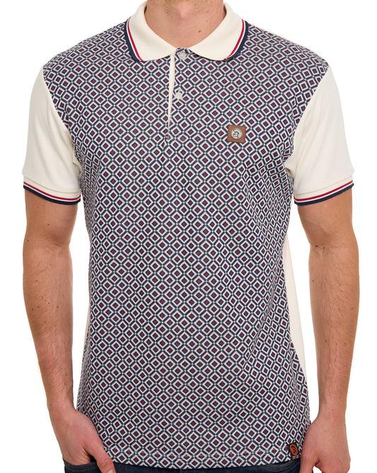 Trojan Trojan Diamond Panel Polo Ecru