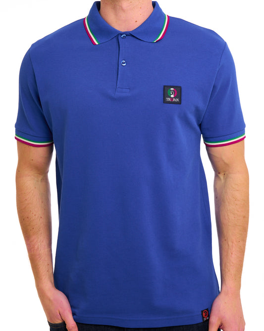 Trojan Flag Badge Pique Polo Italia
