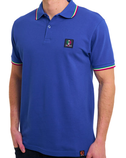 Trojan Flag Badge Pique Polo Italia
