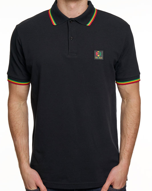 Trojan Trojan Flag Badge Pique Polo Rasta