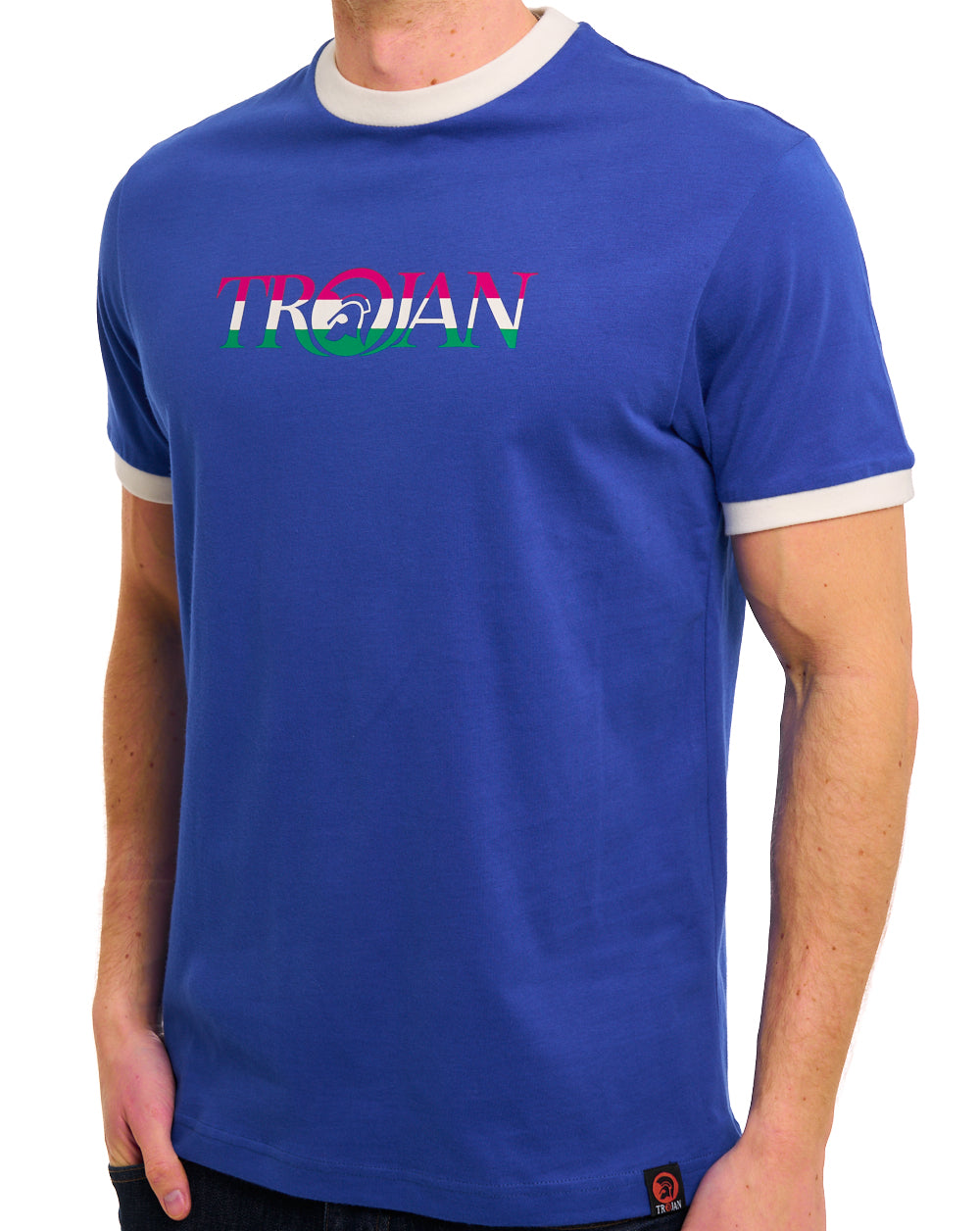 Trojan Helmet Logo T-shirt Cobalt Blue
