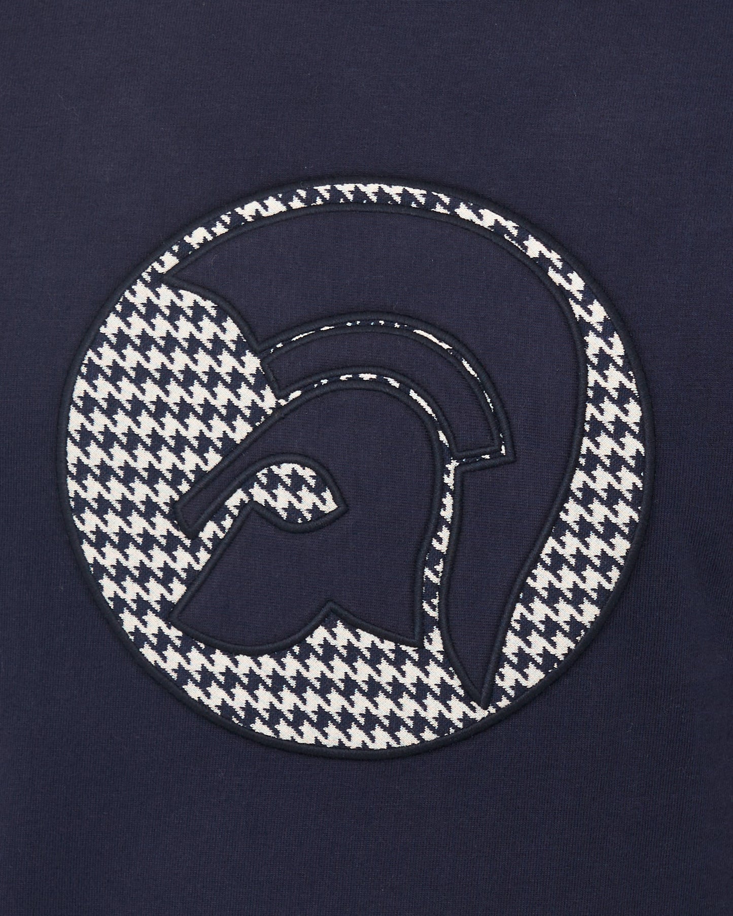 Trojan Houndstooth T Shirt Navy