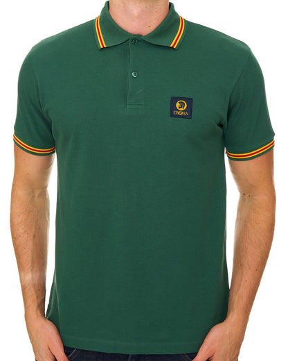 Trojan Old School Pique Polo Green