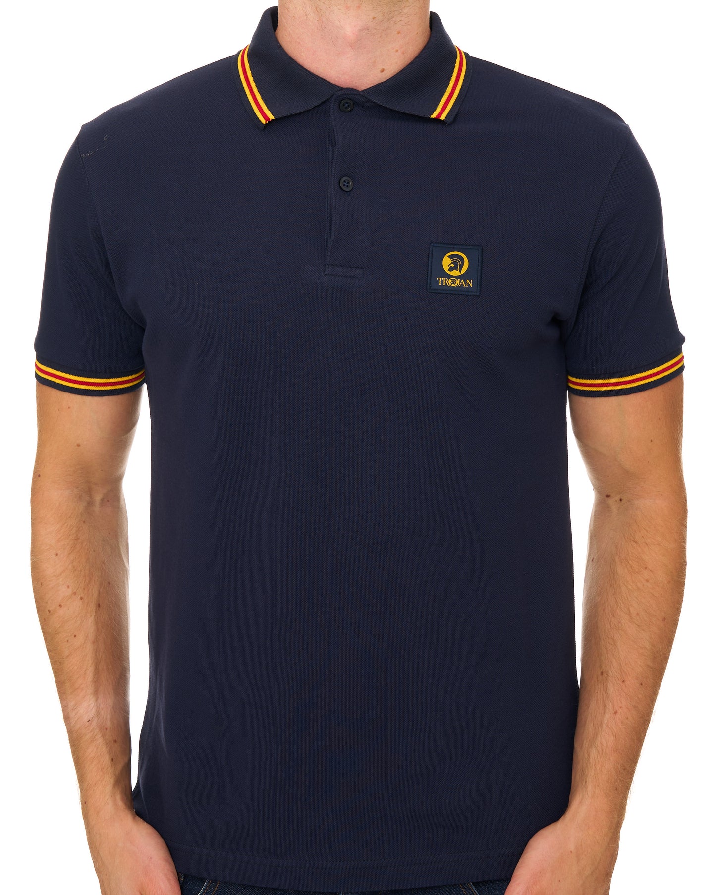 Trojan Old School Pique Polo Navy