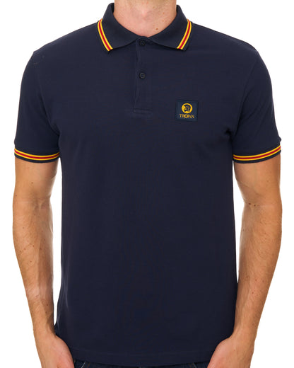 Trojan Old School Pique Polo Navy
