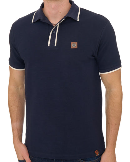 Trojan Ottoman Rib Polo Navy