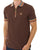 Trojan Oxford Collar Zip Polo Chocolate