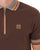 Trojan Oxford Collar Zip Polo Chocolate