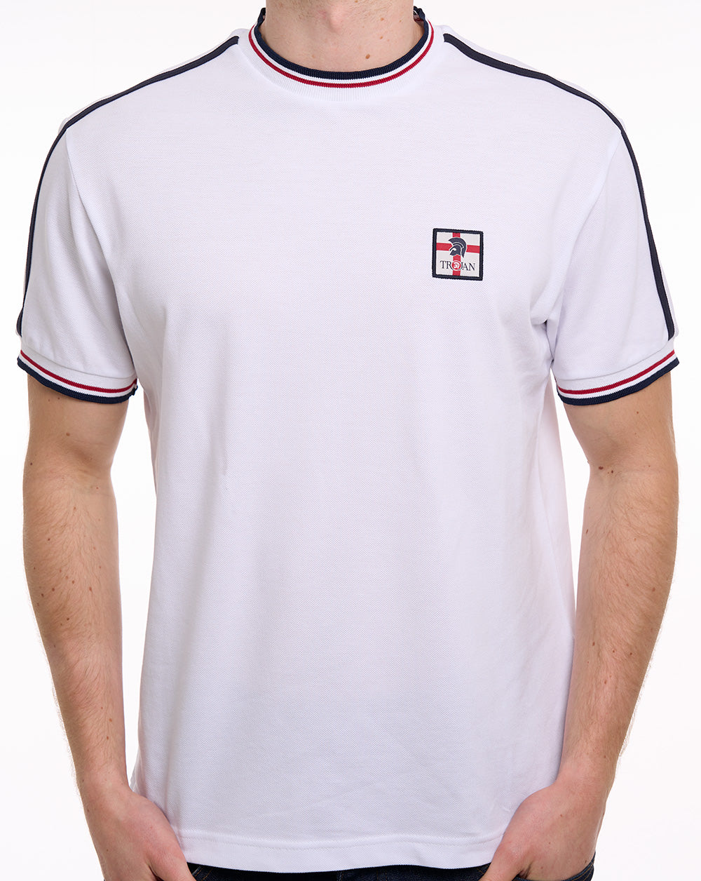 Trojan St Georges Badge Pique Tee White