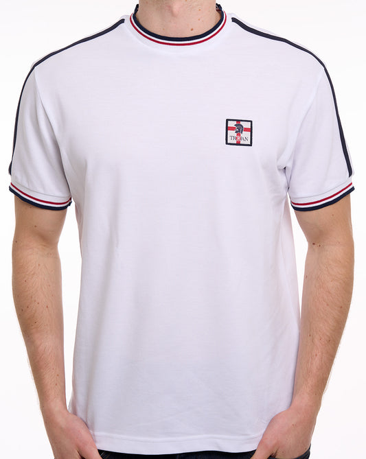 Trojan St Georges Badge Pique Tee White