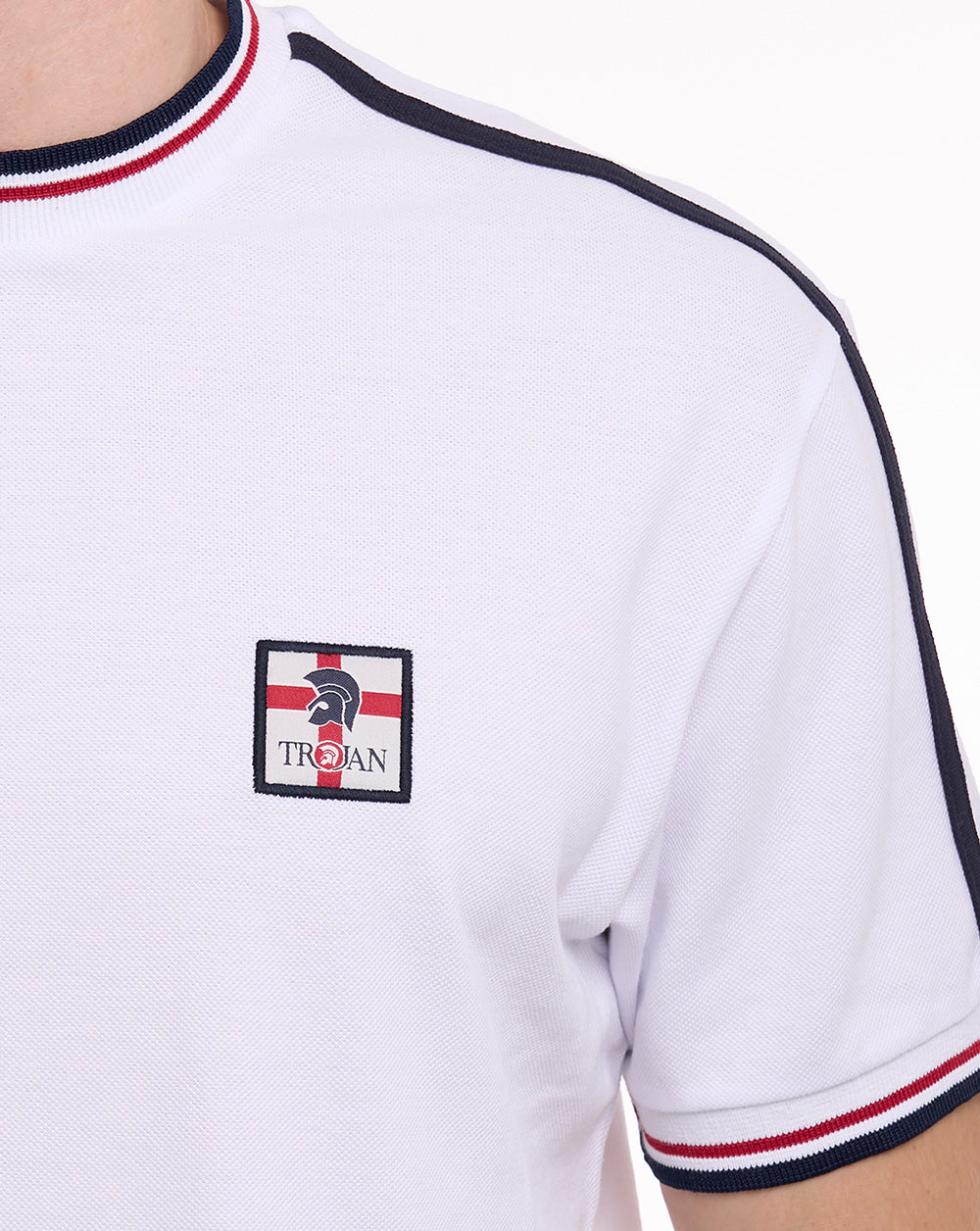 Trojan St Georges Badge Pique Tee White