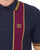 Trojan Stripe Pique Polo Navy/Maroon