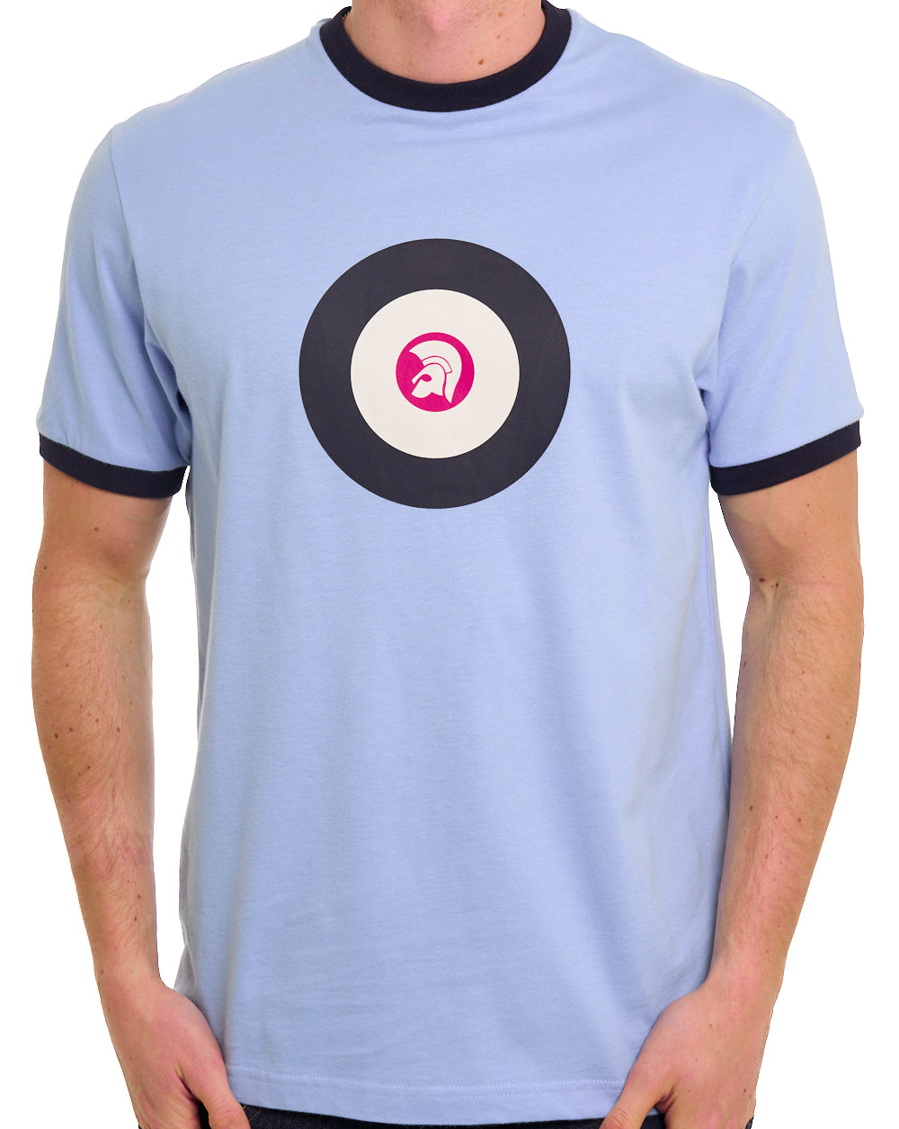 Trojan Target Ringer T-Shirt Powder Blue