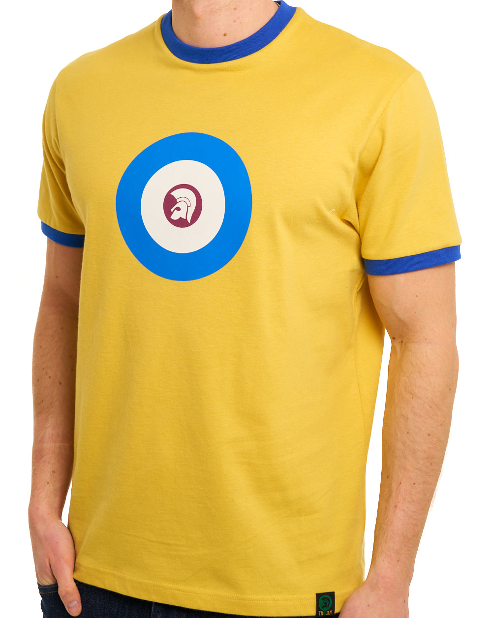 Trojan Target Ringer T-shirt Mustard