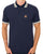 Trojan Textured Jacquard Collar Polo Navy