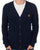 Trojan Waffle Cardigan Navy