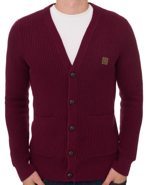 Trojan Waffle Cardigan Port
