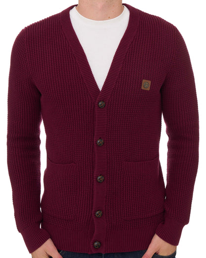 Trojan Waffle Cardigan Port