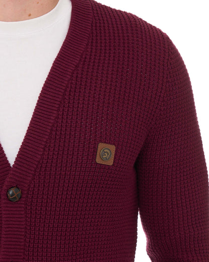 Trojan Waffle Cardigan Port