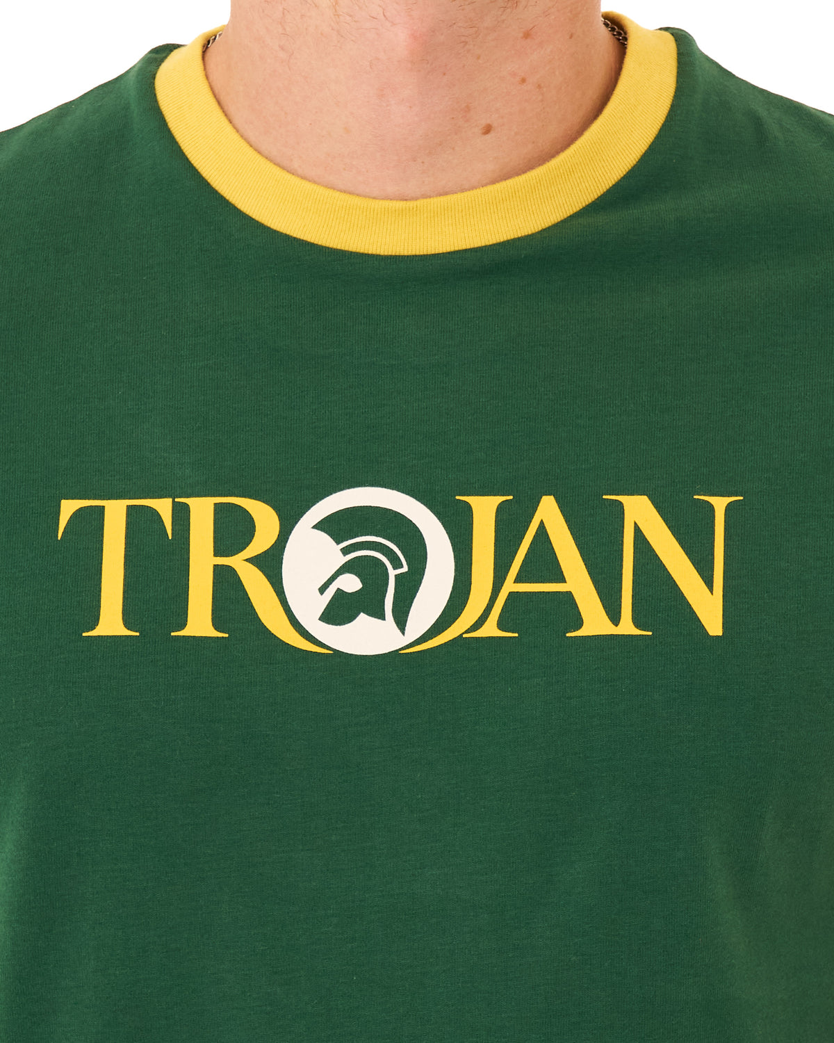 Trojan Helmet Logo T-shirt Green/Gold