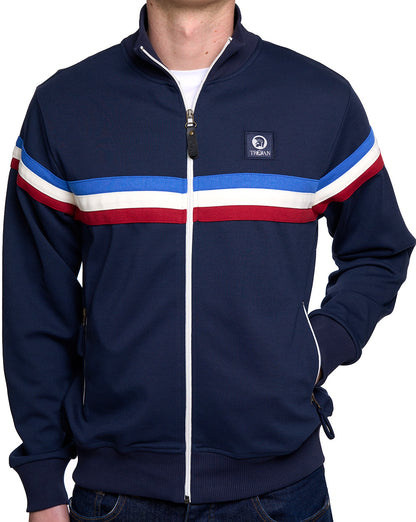 Trojan Retro Stripe Track Top Navy
