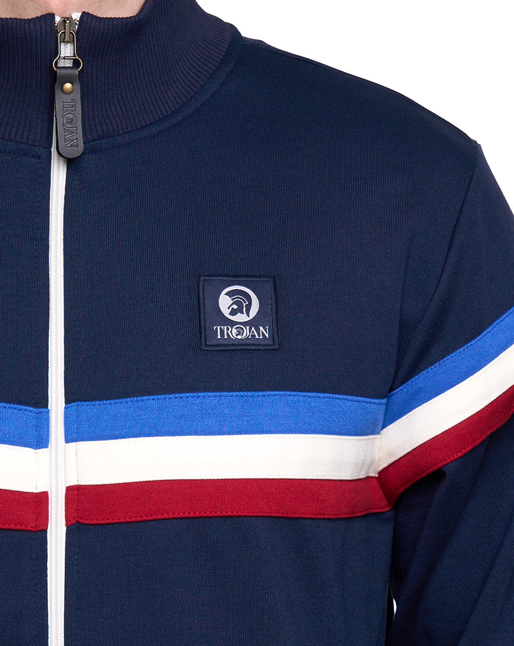 Trojan Retro Stripe Track Top Navy